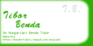 tibor benda business card